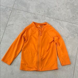 Carter's Orange Rashguard Swim Top with Long Sleeves
